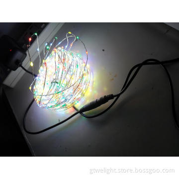 Blue Light LED Copper String Light by Cr2032